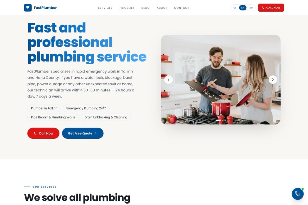 Fast Plumber: Certified plumbing service